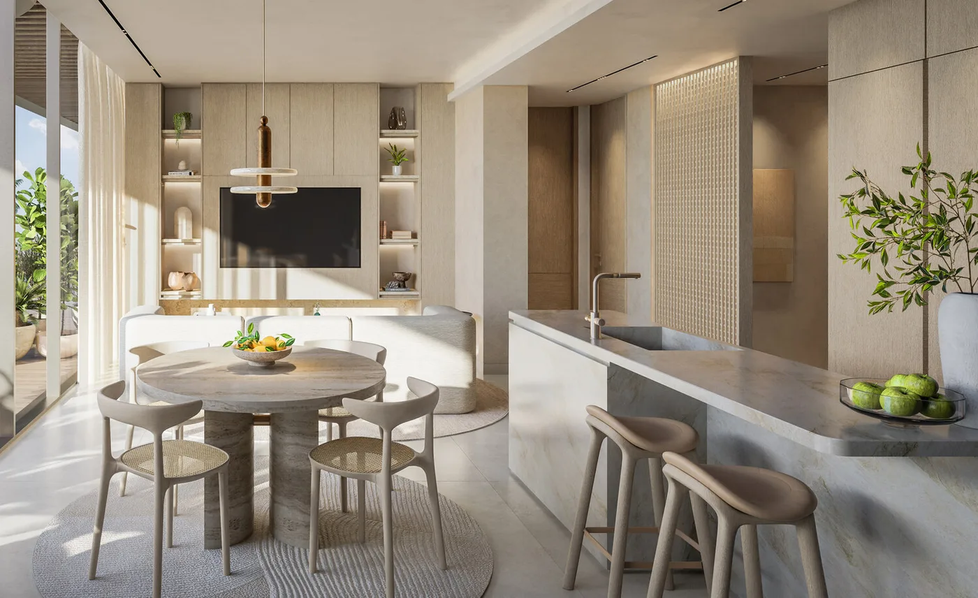 Interior render at Avida Residences.