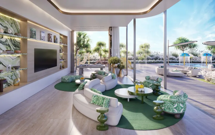 Family Indoor Lounge at Isla Private Residences.