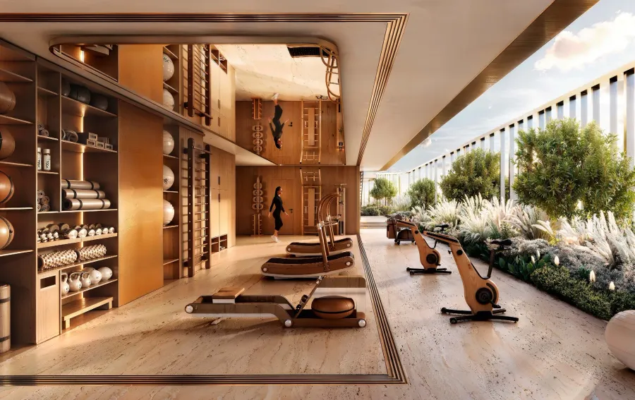 Indoor & Outdoor Fitness Center at Isla Private Residences.