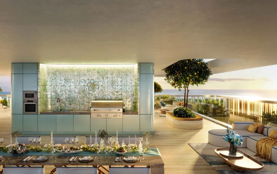 Communal Dining Terrace at Isla Private Residences.