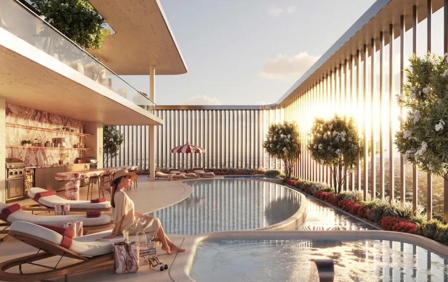 Adult Social Pool & Jacuzzis at Isla Private Residences.