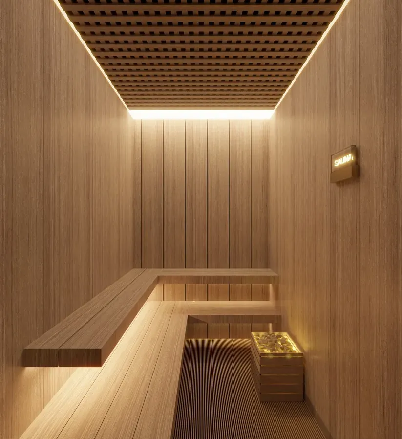 Sauna at Whitecliffs Residences.