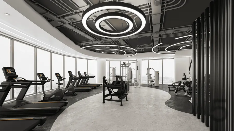 Modern Gym at Zephyra Residences.