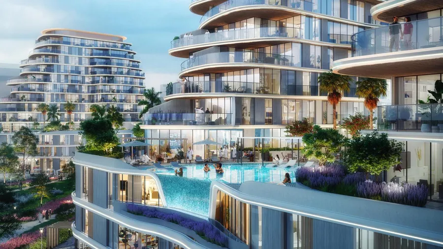 Infinity Pool & Relax Area at Zephyra Residences.