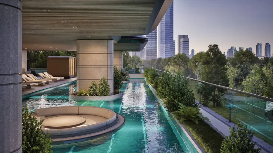 Swimming Pool at 241 Waterside.