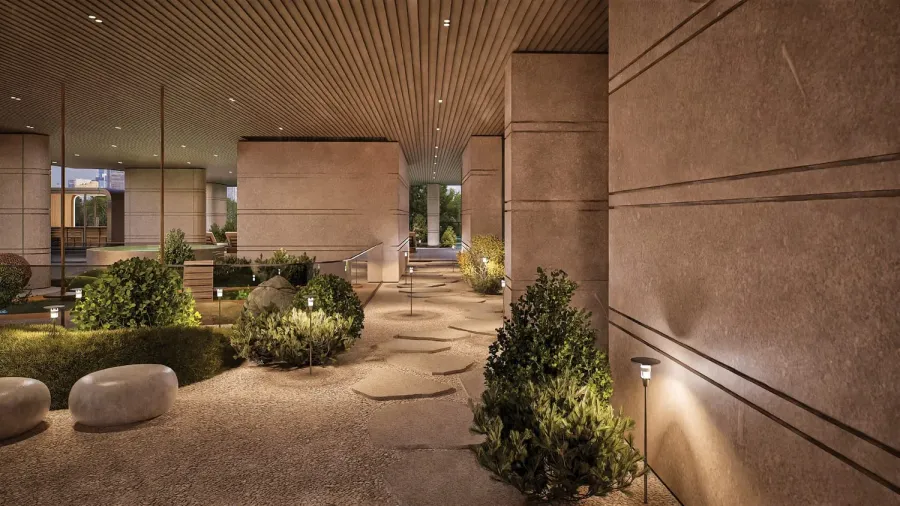 Zen Garden at 241 Waterside.