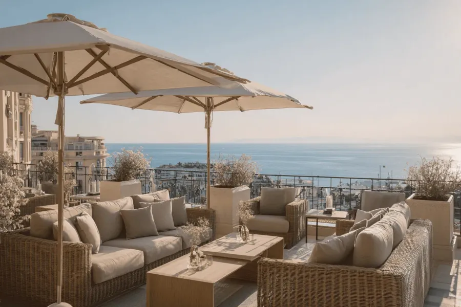 Pergola Seating at 241 Waterside.