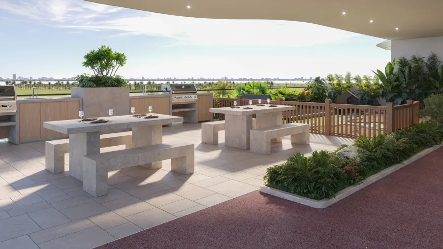 BBQ Area at Maravea Residences.