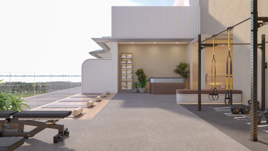 Yoga Deck at Maravea Residences.