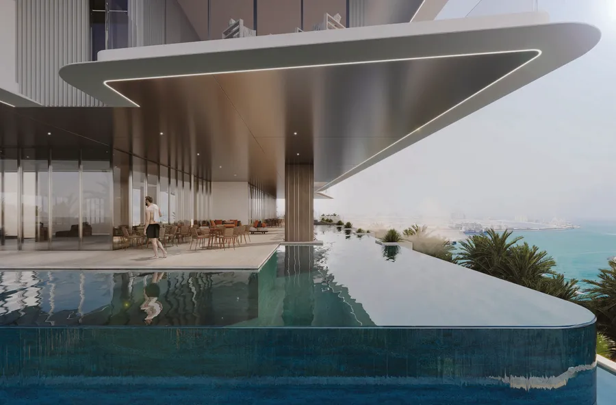 Family Infinity Pool at Isolana Residences.