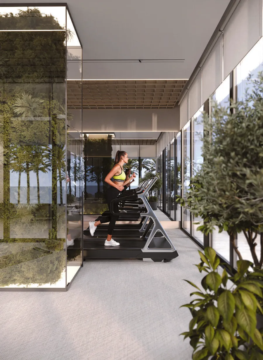 Indoor Gym And Yoga Zone at Isolana Residences.