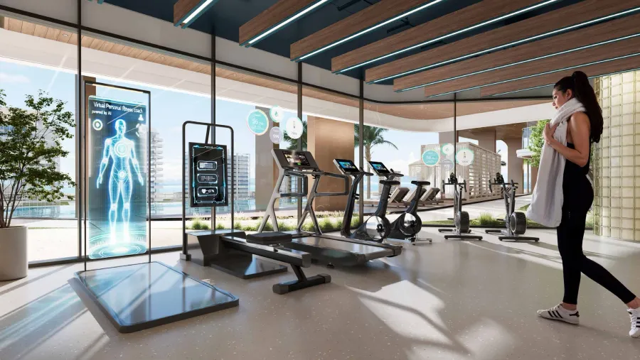 Fully Equipped Gym at Kaia Residences.