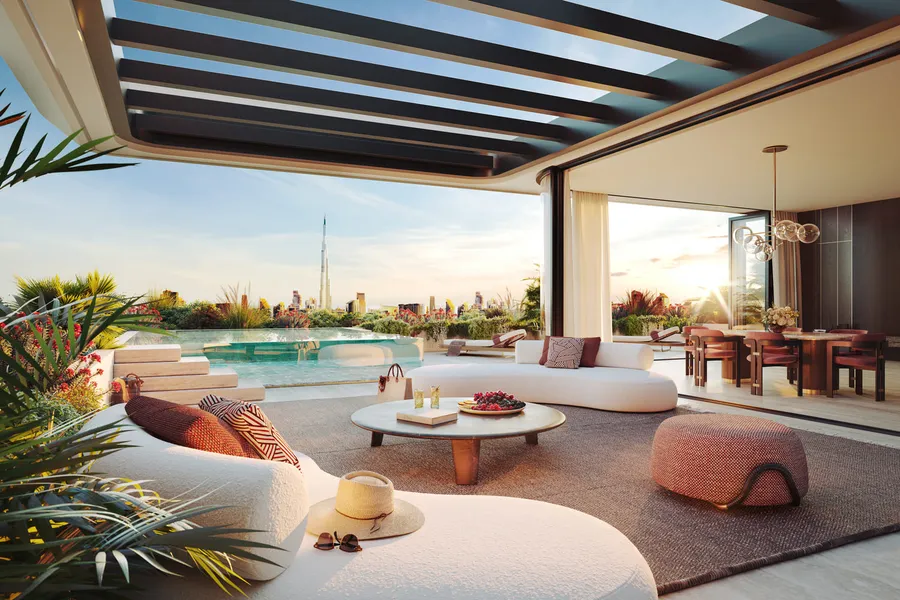 Shaded Walkways And Gathering Zones at Emerge Residences.