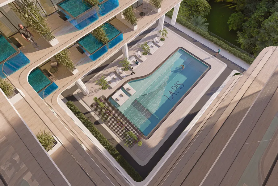 Leisure Pool Deck & Jacuzzi at Lazord by Lapis Phases 1 and 2.