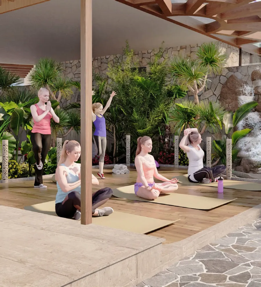 Yoga Area at Electra Acube.
