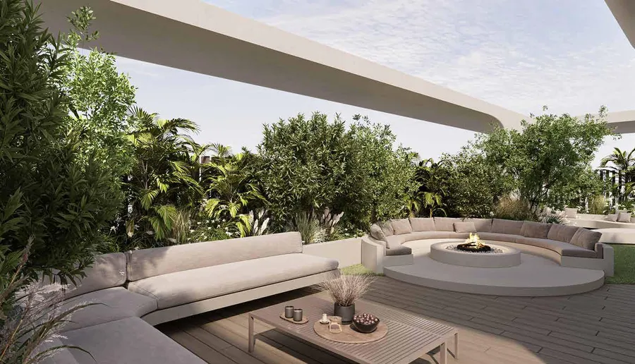 Fire Place at Vedaire Residences.