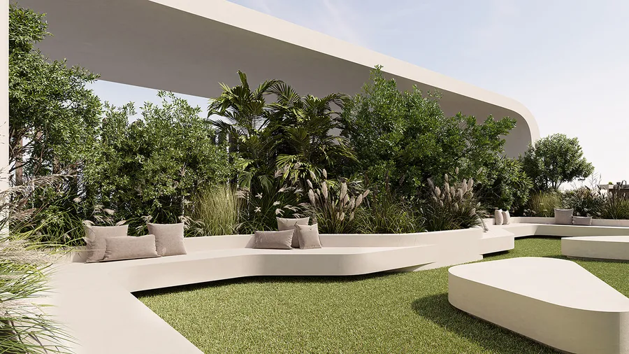Zen Garden at Vedaire Residences.
