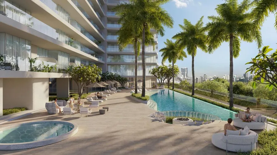 Sunken Pool Seating at Onda by Kasco.