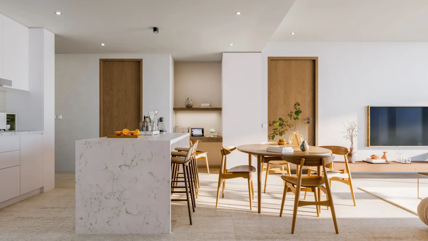 Interior render at The Weave – Al Ghurair.
