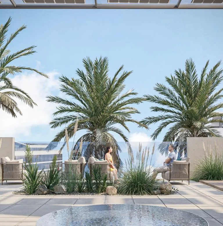 Sunken Garden at Enaya Residences.
