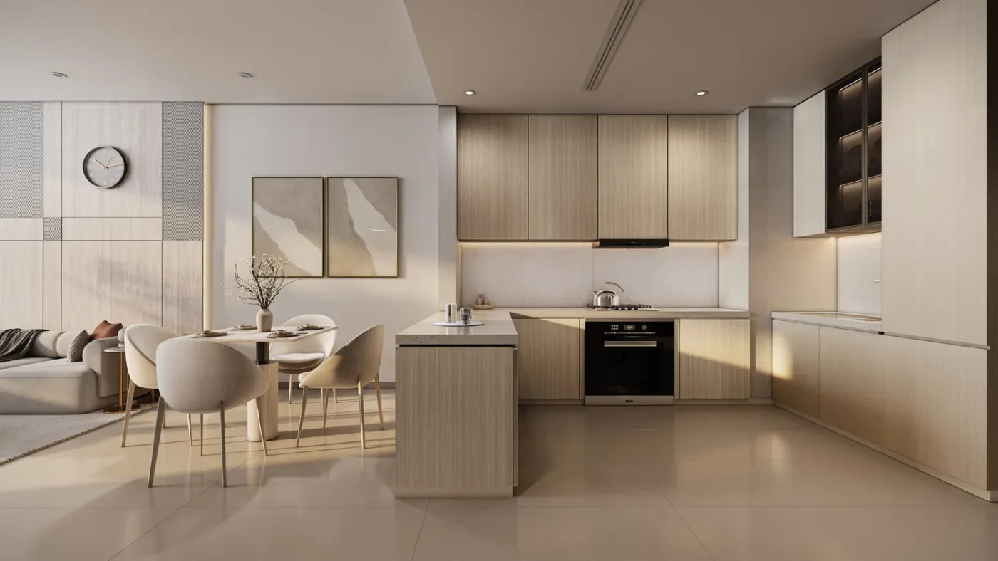 Interior render at Derby Heights by AMIS.