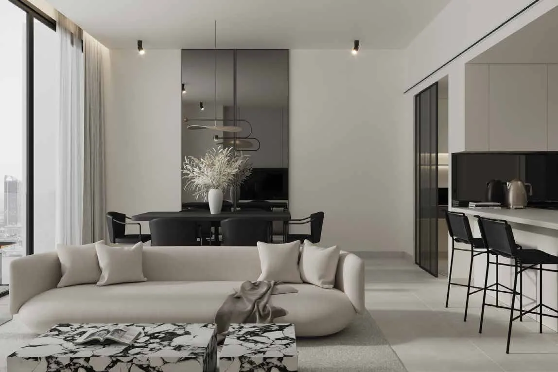 Interior render at Sonate Residences.