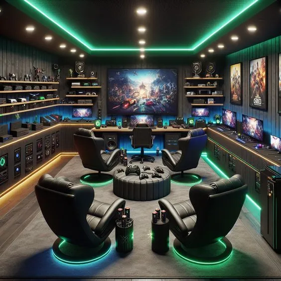 Gaming Room at Verde by Vision.