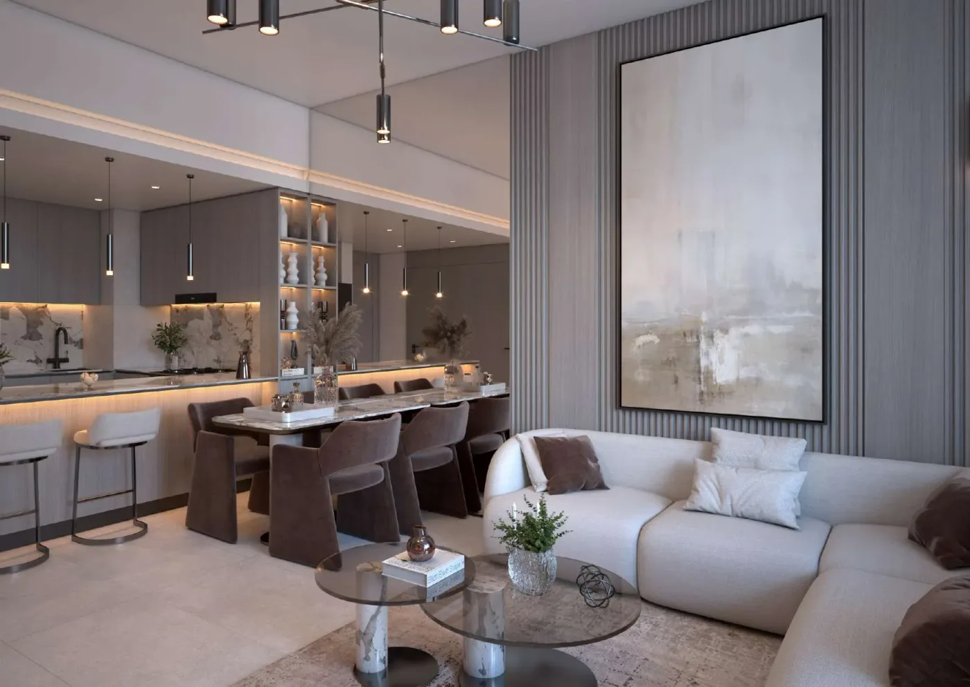 Interior render at Verde by Vision.
