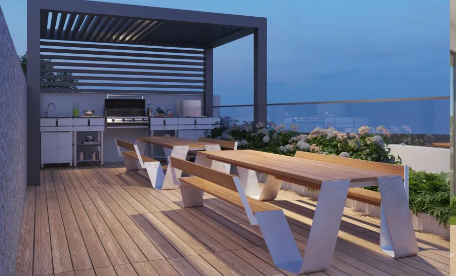 BBQ Space at Almaara Residences.