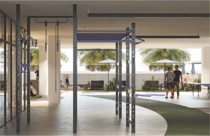 Outdoor Gym at SquareX Residence.