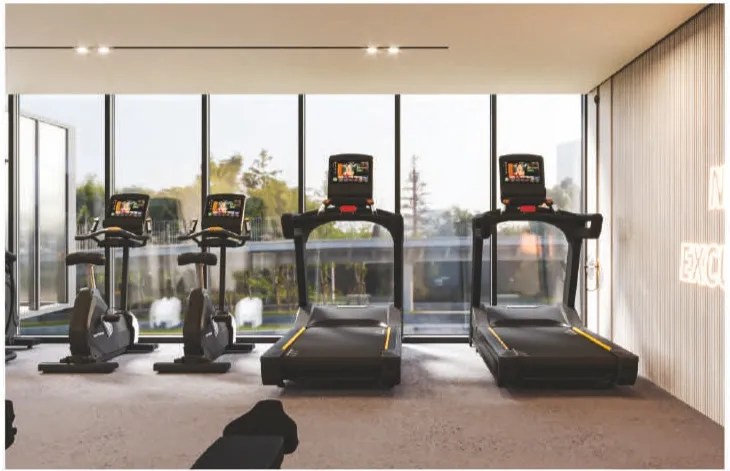 Indoor Gym at SquareX Residence.