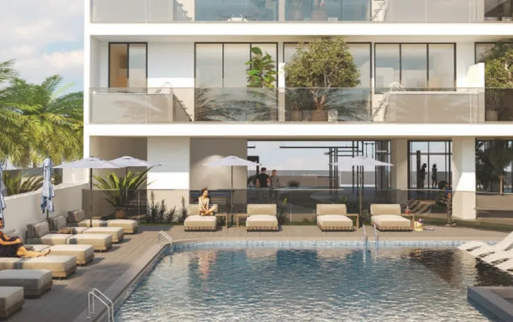 Swimming Pool & Sunbathing Area at SquareX Residence.