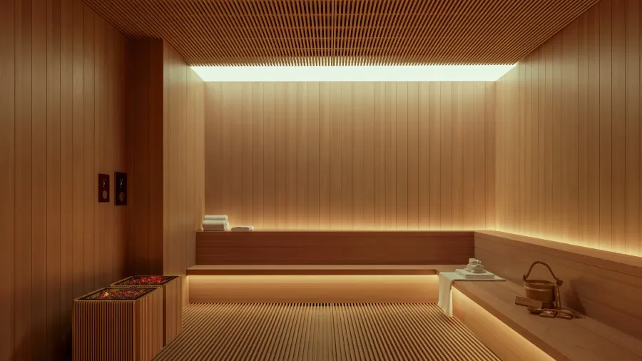 Sauna at Blossom 40.