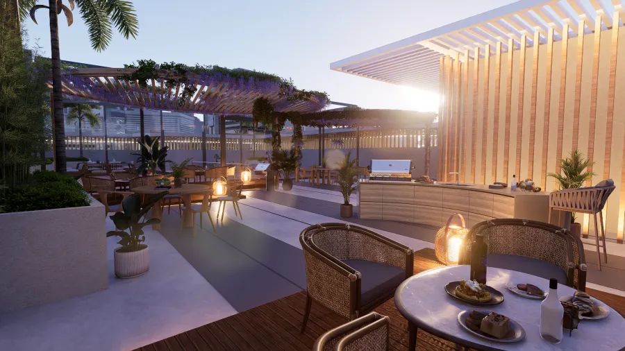 Open-air BBQ Zone at Marquis Horizon.