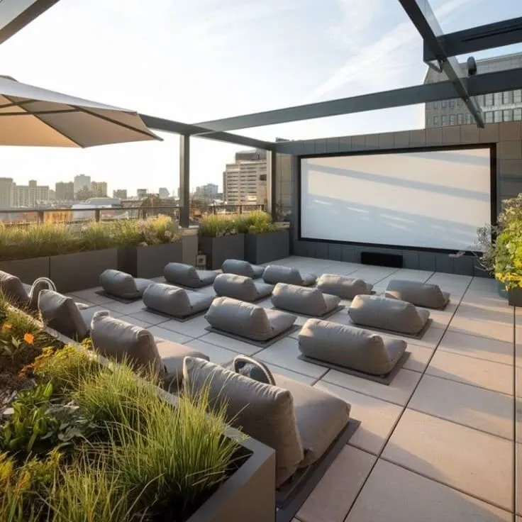 Outdoor Cinema at Manam Pearl.