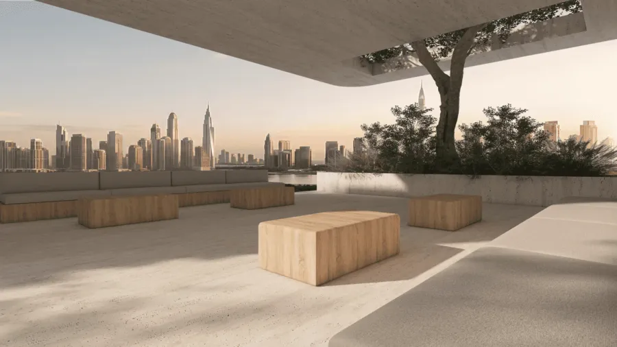 Rooftop Lounge Area at J188.