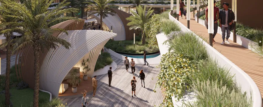 Promenade Area at Mayfair Nexus.