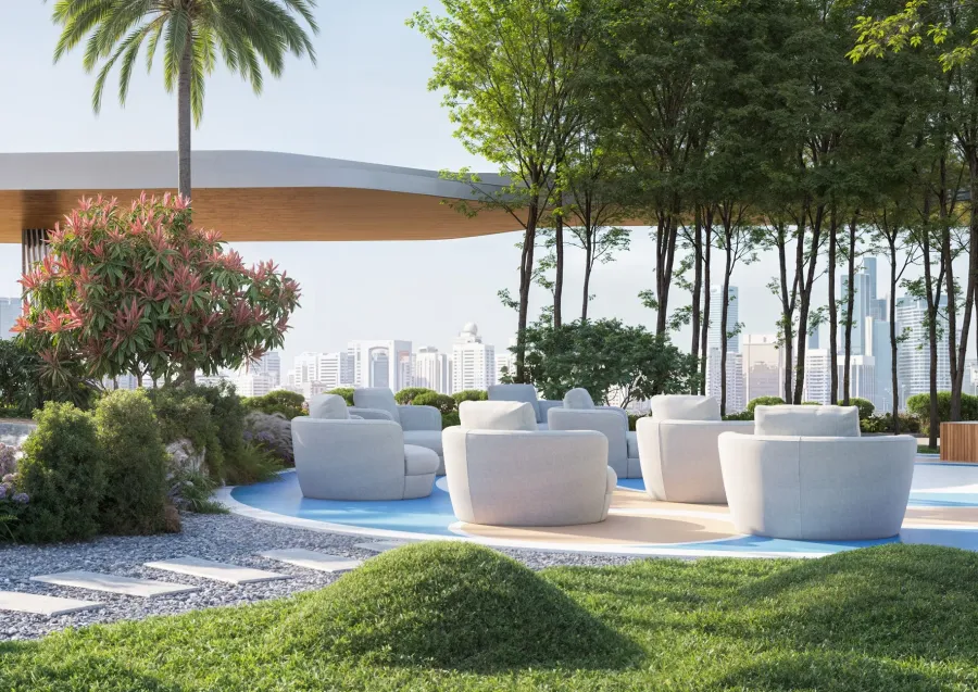 Zen Lounge at Veda by AUM Development.