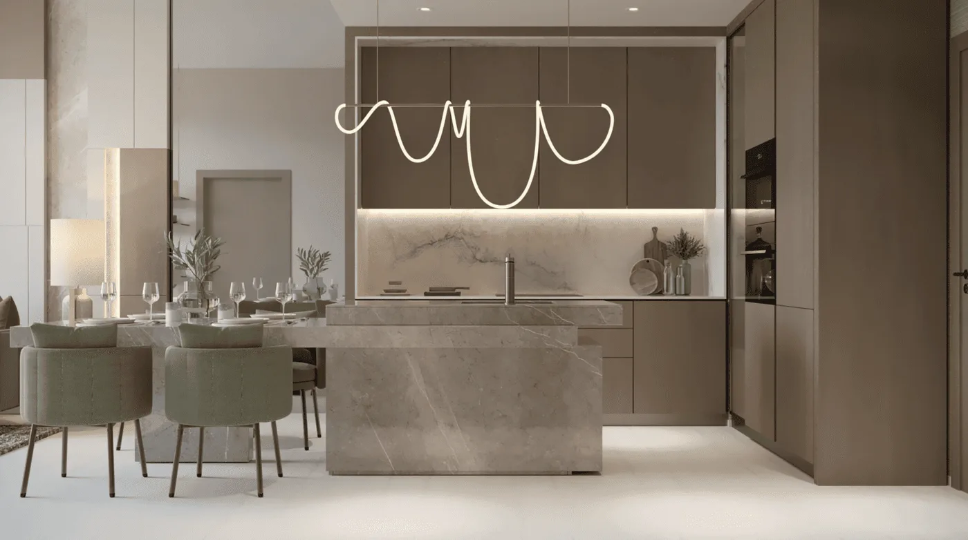 Interior render at Provenza Residences.