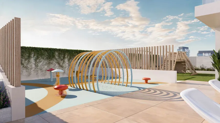 Splash Pad at Bliss Tower.