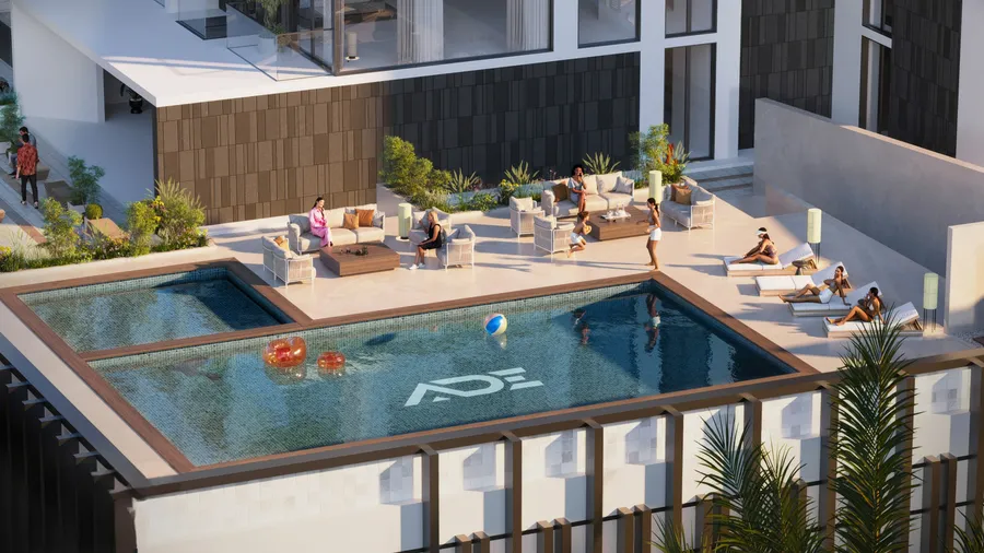 Outdoor Swimming Pool at Greygate Residences by ADE.