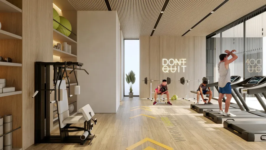 Indoor Gym at Greygate Residences by ADE.