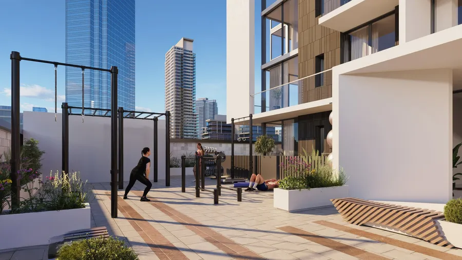Outdoor Gym at Greygate Residences by ADE.