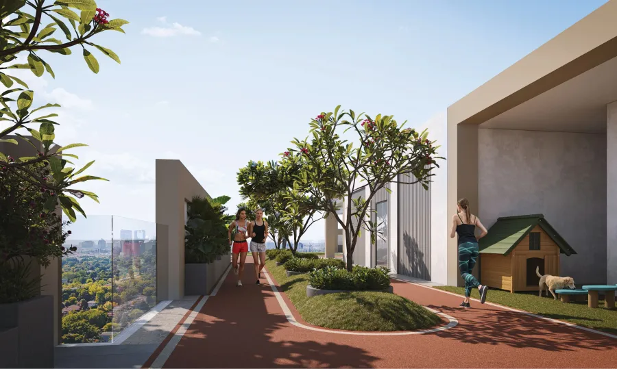 Jogging Track & Pet Corner at Courtyard One.
