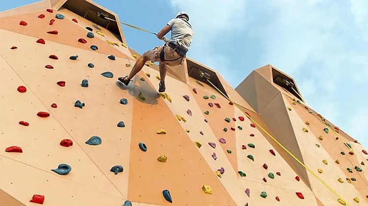 Climbing Wall at Rabdan Gates.