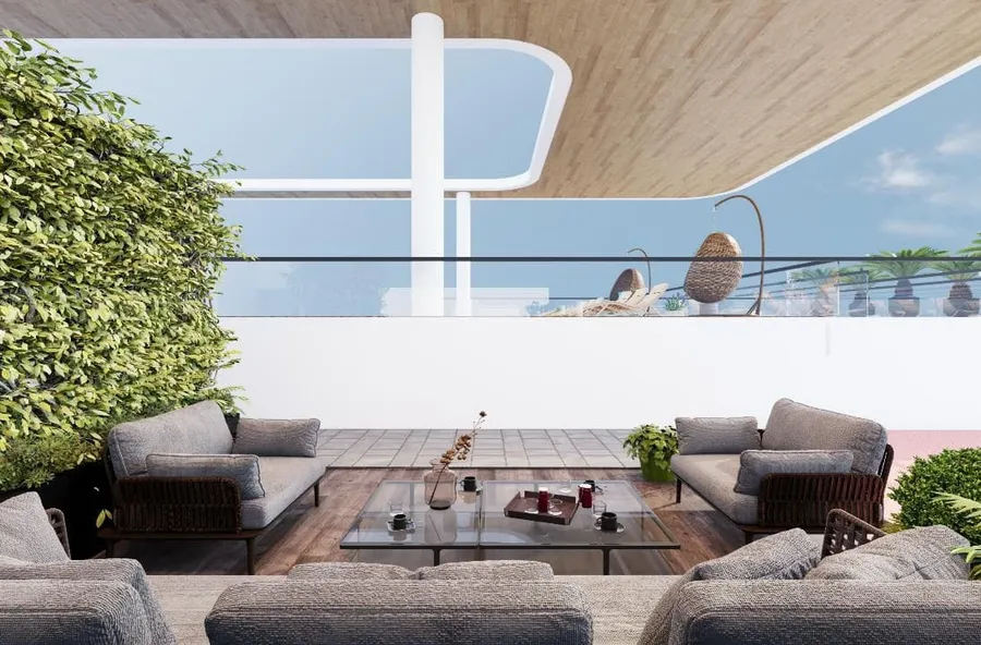 Roof Seating Area at Timber Terrace.