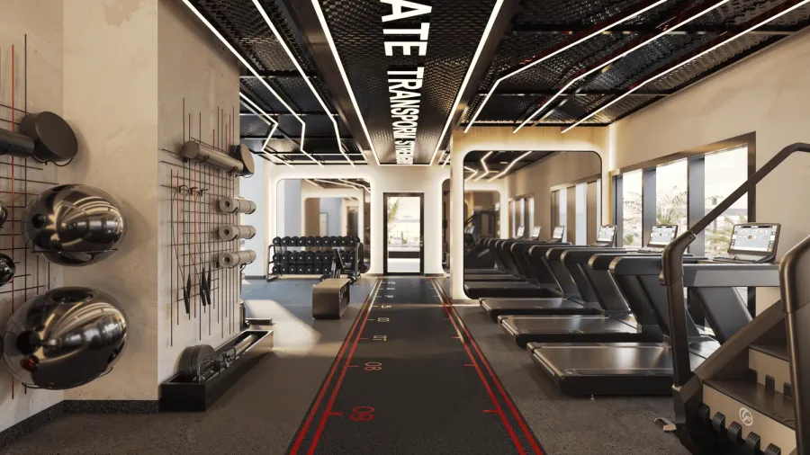 Gym & Fitness Area at Nexara by 7th Key.
