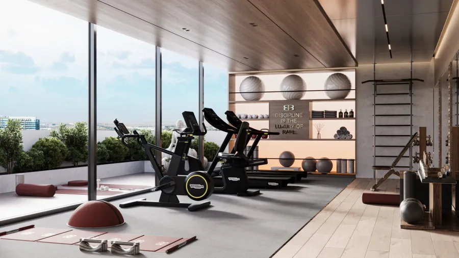 Gym at Bond Living.