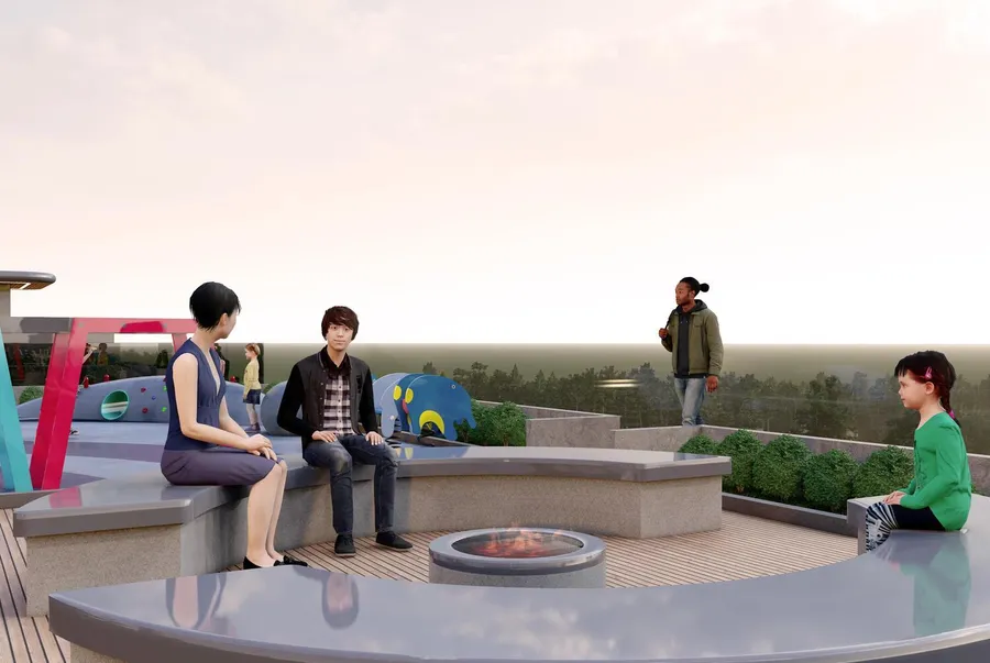 Terrace Campfire Seating at The Eighty Three.