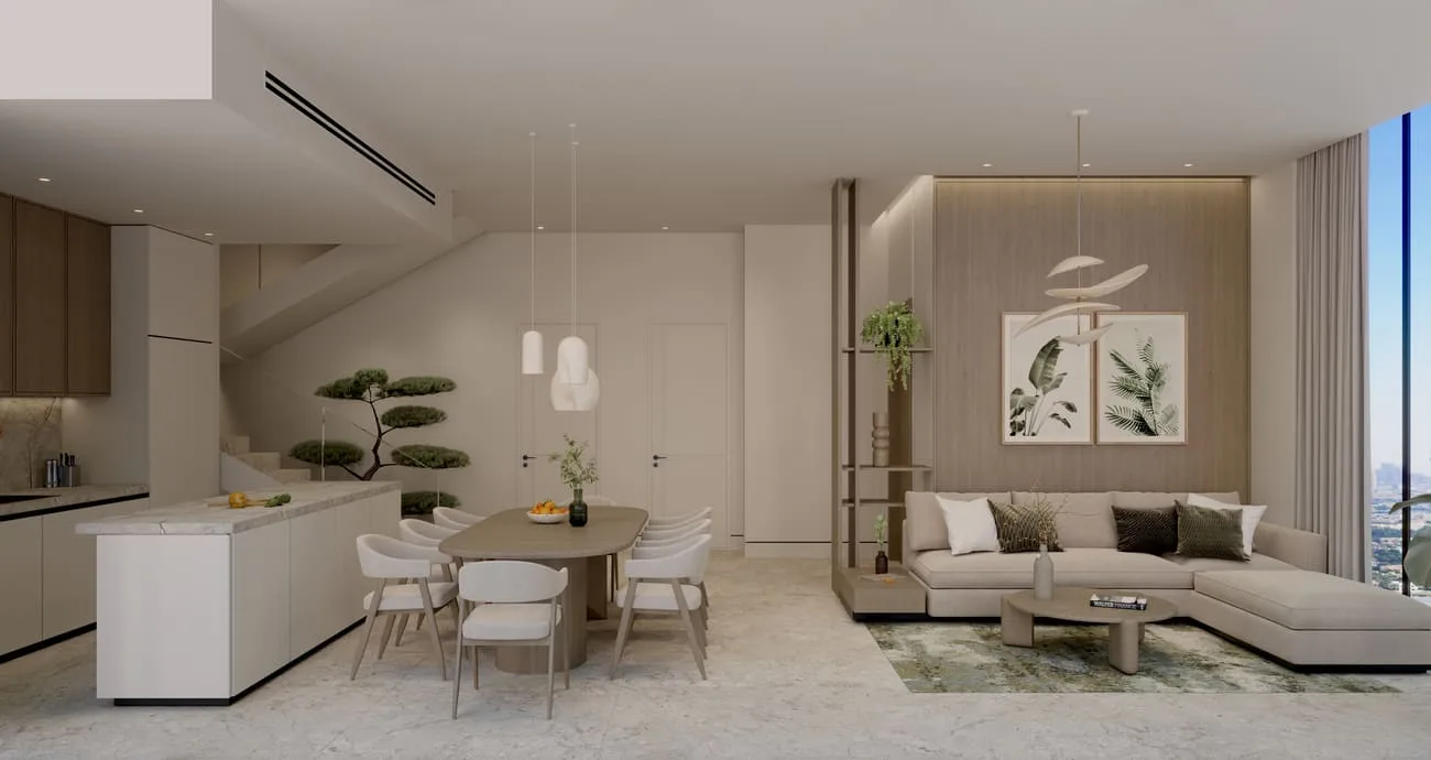 Interior render at Treppan Tower.
